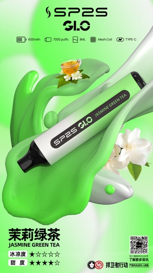 【SP2S GLO】7000口拋棄式電子煙 8ml大容量 30mg 可充電 Type-C快充 Mesh霧化 多口味 台灣現貨:圖片 6